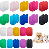 30Pcs 10 Colors Aluminum Oval Blank Pet ID Tags, Personalized Dog Tags and Cat Tags, Mixed Color, 38x25~25.5x1mm, Hole: 3.5mm, 3pcs/color