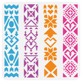 PET Hollow Out Drawing Painting Stencils, for DIY Scrapbook, Photo Album, Mixed Shapes, 30x30cm