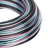 Round Aluminum Wire, for Jewelry Making, Colorful, 15 Gauge, 1.5mm, about 136.48 Feet(41.6m)/roll