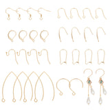 304 Stainless Steel Earring Hooks, Ear Wire, Golden, 6.8x5.2x1.1cm, 48pcs/box