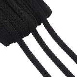 25M Polyester Ribbon, Centipede Lace Ribbon, for Clothes Accessories, Black, 1/2 inch(12mm), about 27.34 Yards(25m)/Card
