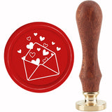 Brass Wax Seal Stamp with Handle, for DIY Scrapbooking, Letter Pattern, 3.5x1.18 inch(8.9x3cm)