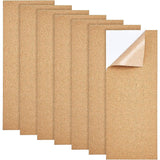 7 SheetCork Label Stickers, Self Adhesive Craft Stickers, Rectangle, Tan, 35x14x0.1cm