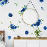 PVC Wall Stickers, Wall Decoration, Flower, 980x390mm, 2 sheets/set