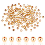 Brass Beads, Long-Lasting Plated, Rondelle, Real 14K Gold Plated, 5x4.5mm, Hole: 1.5mm, 150pcs/box