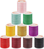 Polyester Cord, with Gold Metallic Cord, Chinese Knotting Cord, Mixed Color, 1.5mm, about 4m/roll, 10rolls/set