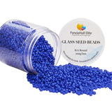 8/0 Round Glass Seed Beads, Blue, 3mm, Hole: 1mm, about 2000pcs/box