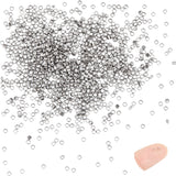 1000Pcs 304 Stainless Steel Spacer Beads, Rondelle, Stainless Steel Color, 1.5x0.8mm, Hole: 0.8mm