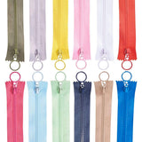 Garment Accessories, Nylon Zipper, Zip-fastener Component, Mixed Color, 280x28x2.5mm, 36pcs/set