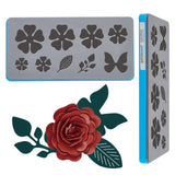 1Pc Wood Cutting Dies, with Steel, for DIY Scrapbooking/Photo Album, Decorative Embossing DIY Paper Card, Leather Crafts Making, Flower Pattern, 127x254x9mm