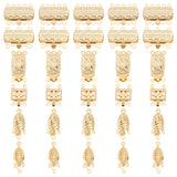 30 Sets 6 Styles 304 Stainless Steel Box Clasps, Multi-Strand Clasps, Mixed Shapes, Golden, 15~21.5x7~15x3~5mm, Hole: 1~1.6mm, 5 sets/style