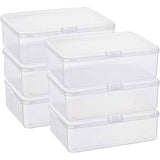 Plastic Bead Containers, Rectangle, Clear, 14.4x10.8x4.75cm, Inner Diameter: 13.9x10cm