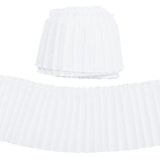 5 Yards Polyester Pleated Ribbon, Clothes Accessories, White, 3-1/4 inch(83mm)