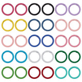 30Pcs 15 Colors Zinc Alloy Spring Gate Rings, Round Ring, Mixed Color, 33x4mm, 6 Gauge, Inner Diameter: 25mm, 2pcs/color