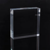 Acrylic Display Bases, Square, Clear, 80x80x25mm