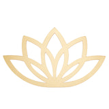 1Pc Acrylic Mirror Lotus Wall Decorations, Hollow out, with 30Pcs Acrylic Double-sided Pads, Gold, 1~18x1~30x0.1~0.15cm