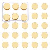 Brass Pendants, Stamping Blank Tag, Flat Round, Golden, 17x1mm, Hole: 1mm, 30pcs/box