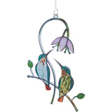 Iron Hummingbird Pendant Decorations, with Jump Ring and Chain, Colorful, 403mm