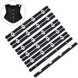 201 Stainless Steel Corset Busk, 4-Hook & Eye Closure for Corset, Bustier, Waist Trainer, Electrophoresis Black, 230x25.5x6.5mm