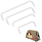 8Pcs 4 Styles Iron Purse Frames, Bag Supports, with End Caps, Platinum, White, 150~300x42~72.5x3mm, 2pcs/style