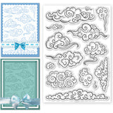 Custom PVC Plastic Clear Stamps, for DIY Scrapbooking, Photo Album Decorative, Cards Making, Cloud, 160x110mm