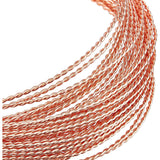 Twisted Round Copper Wire, Raw Copper Wire, Raw(Unplated), 20 Gauge, 0.8mm, 7m/roll