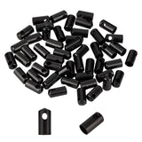 304 Stainless Steel Cord Ends, End Caps, Column, Electrophoresis Black, 9.5x4.5mm, Hole: 2mm, Inner Diameter: 4mm, 50pcs/box