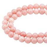 2 Strands Electroplated Natural Pink Opal Beads Strands, Round, 6mm, Hole: 1mm, about 58pcs/strand, 15''(38.1cm)