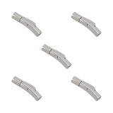 304 Stainless Steel Bayonet Clasps, DIY Jewelry Making, Column, Stainless Steel Color, 30x6mm, Hole: 3mm, 5sets/box