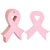 Paper Pendant Decoration, for Party, Breast Cancer Awareness Ribbon, Pink, 155x122x0.1mm, Hole: 4mm, 50pcs/box
