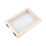 Wooden Paper Making, Papermaking Mould Frame, Screen Tools, for DIY Paper Craft, BurlyWood, 18x12.7x2.3cm