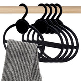 Plastic Scarf Display Hangers, Closet Organizers for Scarves, Shawl, Tie, Belts, Oval, 136x136x1.5~2mm