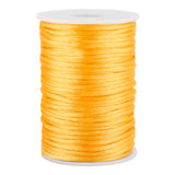 Polyester Cord, for Knitting Chinese Knots, Gold, 3mm, about 54.68 Yards(50m)/Roll