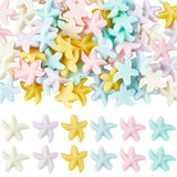 72Pcs 6 Colors Opaque Resin Cabochons, Starfish, Mixed Color, 21x24x6.5mm, 12pcs/color