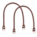 2Pcs Cowhide Leather Bag Handle, for Handbag Replacement Accessories, Coconut Brown, 60x1.05x1.35cm