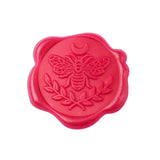 50Pcs Adhesive Wax Seal Stickers, Envelope Seal Decoration, for Craft Scrapbook DIY Gift, Bees Pattern, 30mm