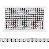 1 Card Stainless Steel Nailhead Trim, Hot Fix Metal Iron-on Convex Dome Nailhead Trim, Black, 3/8x1/8 inch(10x3.5mm), 4 yards/card