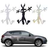 3 Sheets 3 Colors Funny Animal PVC Self Adhesive Car Stickers, Waterproof 3D Wolf Car Decorative Decals for Vehicle Decoration, Mixed Color, 418x300x0.2mm, Sticker: 290x400mm, 1 sheet/color