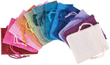 Burlap Packing Pouches, Drawstring Bags, Rectangle, Mixed Color, 9x7cm, 15pcs/set