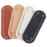 4Pcs 4 Colors Oval Imitation Leather Crochet Bag Bottom, Pad Bag Cushion Bases, for DIY Bag Accessories, Mixed Color, 18~18.1x5~6cm, 4 color, 1pc/color, 4pcs
