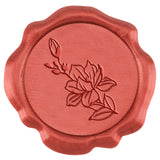 50Pcs Adhesive Wax Seal Stickers, Envelope Seal Decoration, for Craft Scrapbook DIY Gift, Flower Pattern, 30mm