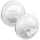 Alloy Challenge Coin, Appreciation Gift, I Love You, 40x3mm