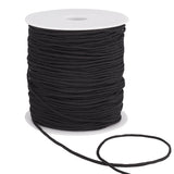 100 Yards Nylon Chinese Knot Cord, Round, Black, 2mm