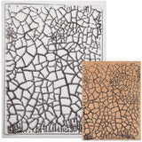 Crack Pattern Clear Silicone Stamps, for DIY Scrapbooking, Photo Album Decorative, Cards Making, Clear, 160x110x2.5mm