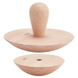 Wood Mushroom Anvil Set, Ceramic Top Tool, Wheat