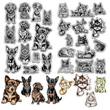 Custom PVC Plastic Clear Stamps, for DIY Scrapbooking, Photo Album Decorative, Cards Making, Cat Shape, 160x110mm, 2pcs/set