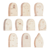 Wood Cabochons, for DIY Jewelry Making, Door, BurlyWood, 60pcs/set