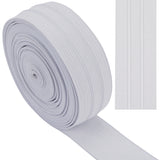 Flat Polyester Non-Slipped Elastic Cord, Silicone Gripper Elastic Band, Clothes Accessories, White, 30mm