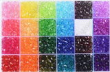 1200Pcs 24 Colors Transparent Acrylic Beads, Bicone, Mixed Color, 8x7.5mm, Hole: 2mm, 50pcs/color