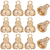 12Pcs Brass Pendant Bail, Tassel Cap Bail, Real 18K Gold Plated, 11x8mm, Hole: 1.6mm